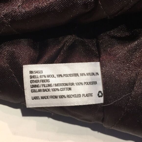 Gap Medium Sized Pea Coat with Faux Fur - Picture 8 of 11